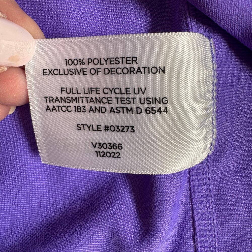 Coolibar Hightide Long Sleeve Swim Shirt Womens XXL Amethyst Crew UPF 50+ 03273 - Picture 12 of 13